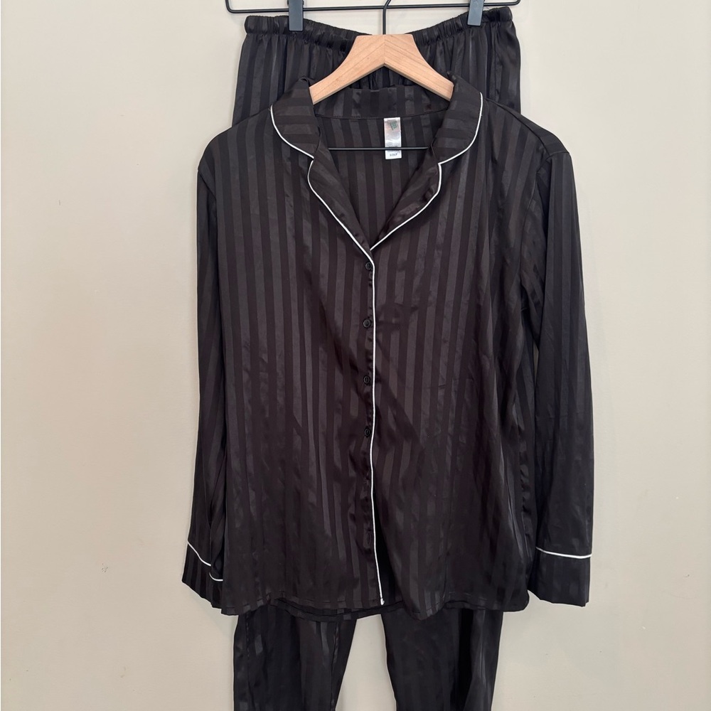 Flora Nikrooz Black Striped Pajama Set